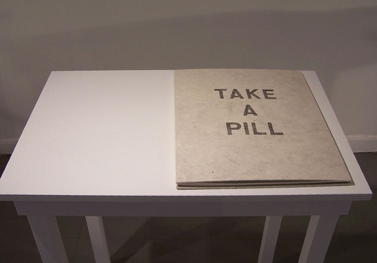 Take a Pill; Graphite on paper; 19"h x 15"w x .75"d; 2006 